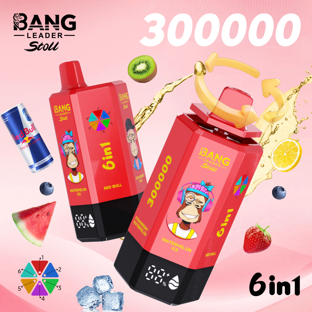 Bang Leader Stoll 300K Puffs 6-in-1 Prefilled Vape | Multi-Flavor, Rechargeable
